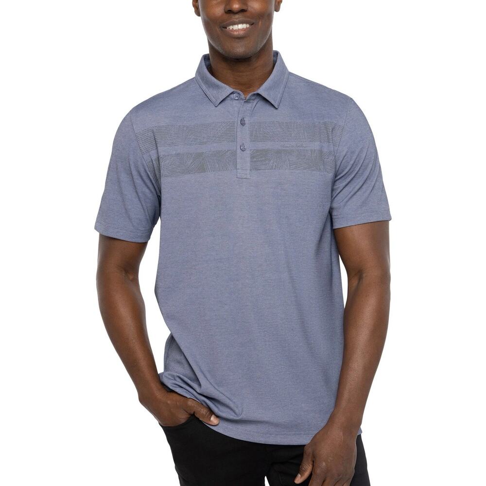 Travis Matthew One to Remember Polo Shirt Blue Golf Office Pima Cotton Mens XL